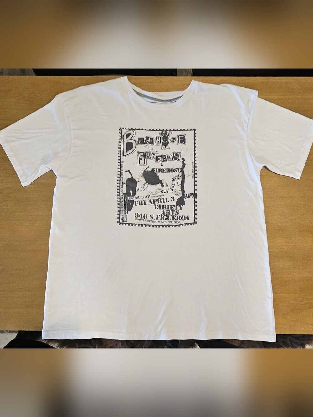 Butthole Surfers Vintage Flyer Graphic T-Shirt White 3XL 100% Cotton Punk Rock